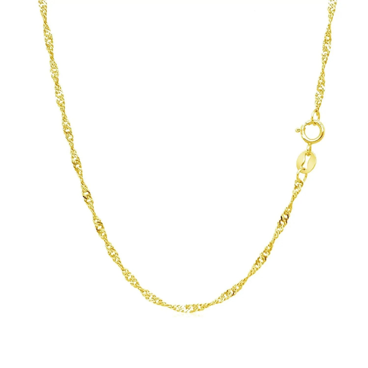 10k yellow gold Singapore chain necklace 1.5mm, branded Bids.com on Tampa Home & Garden Store