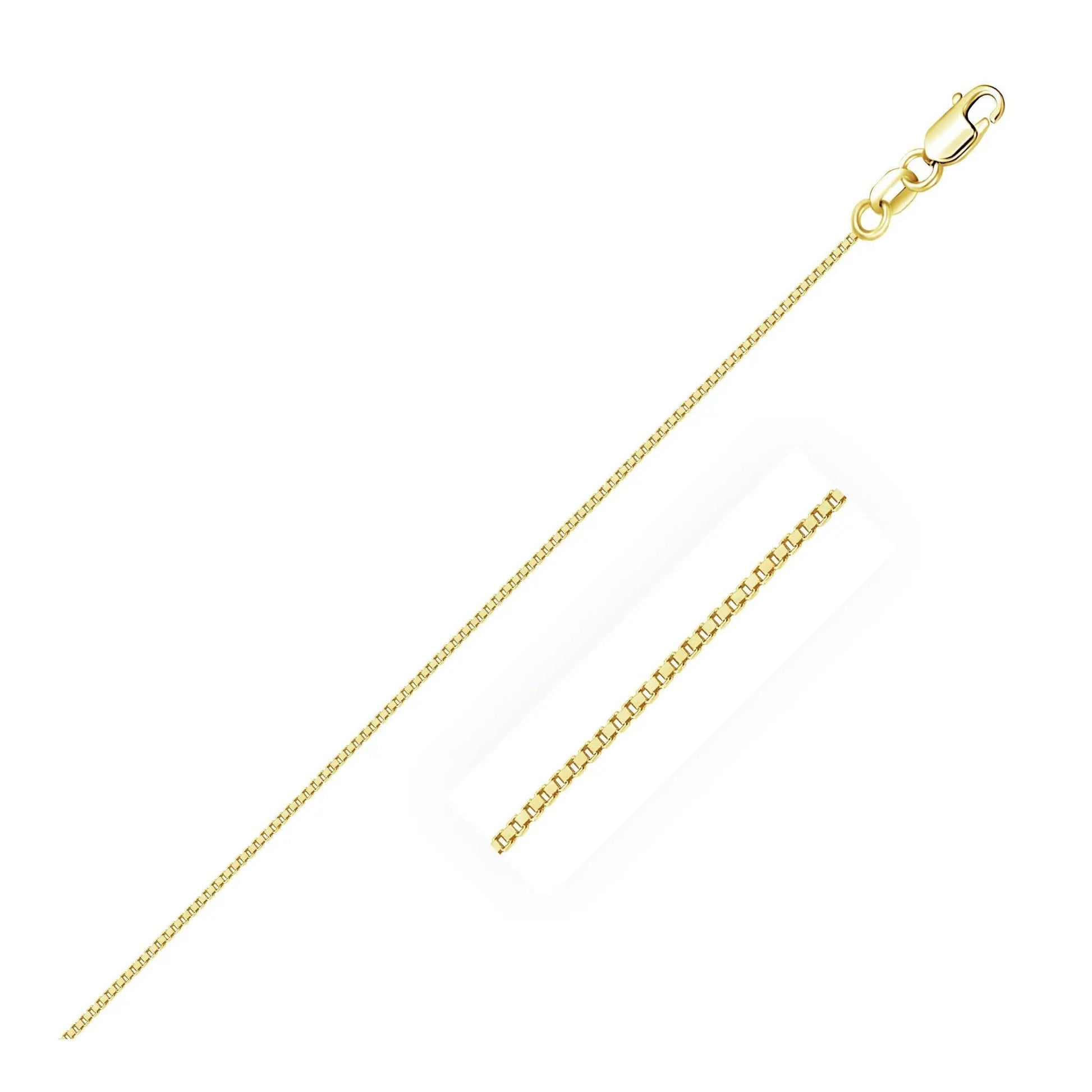14k yellow gold classic box chain necklace 0.6mm with lobster clasp by Bids.com on Tampa Home & Garden Store