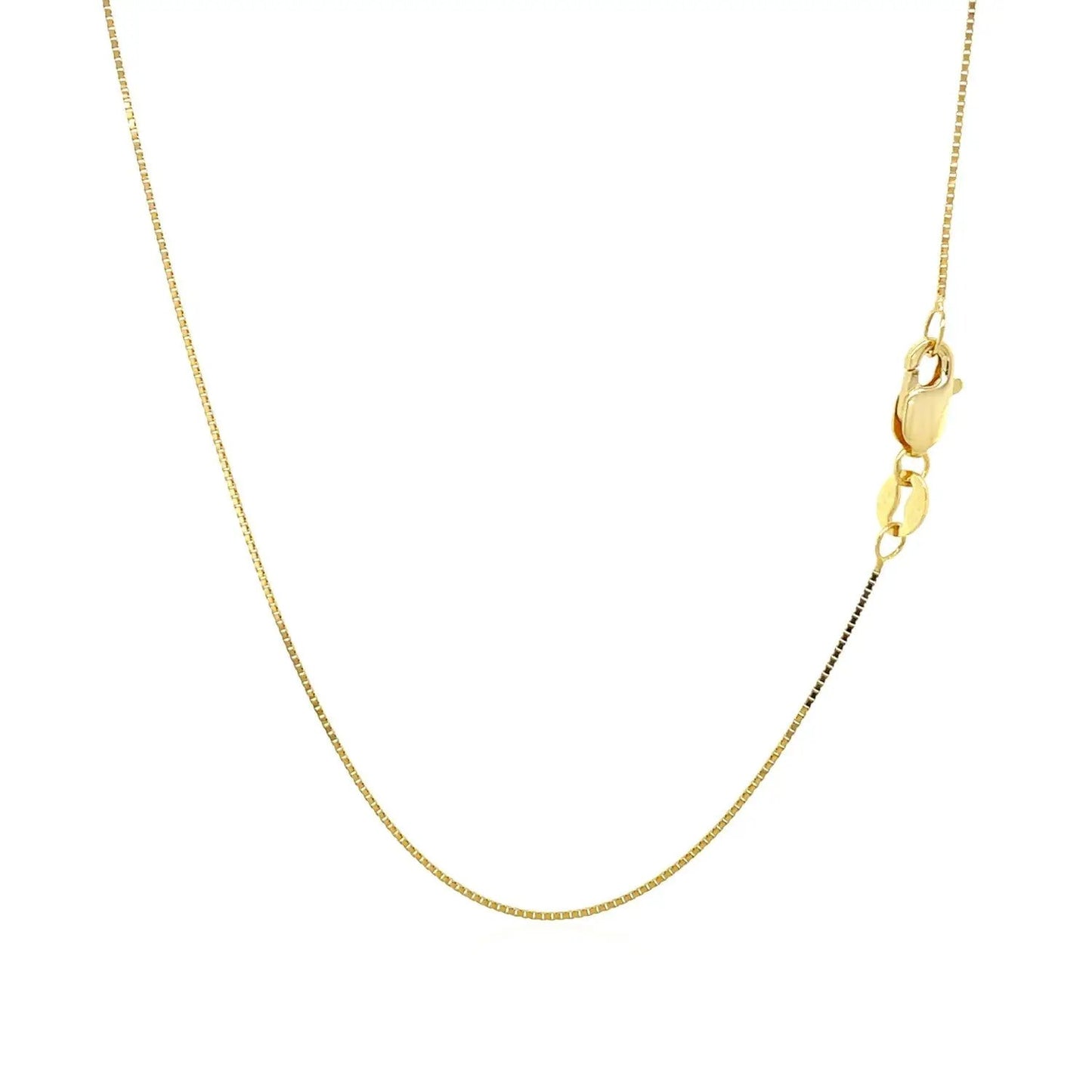 14k yellow gold classic box chain necklace 0.6mm by Bids.com on Tampa Home & Garden Store