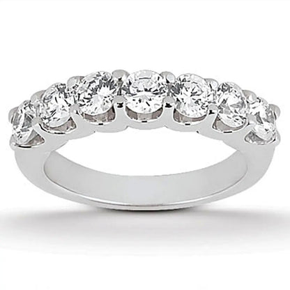 14k white gold diamond scalloped shared U-prong wedding ring band by Bids.com on Tampa Home & Garden Store