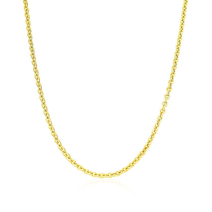 Necklace 14k yellow gold Forsantina Lite cable link chain 1.9mm by Bids.com on Tampa Home & Garden Store
