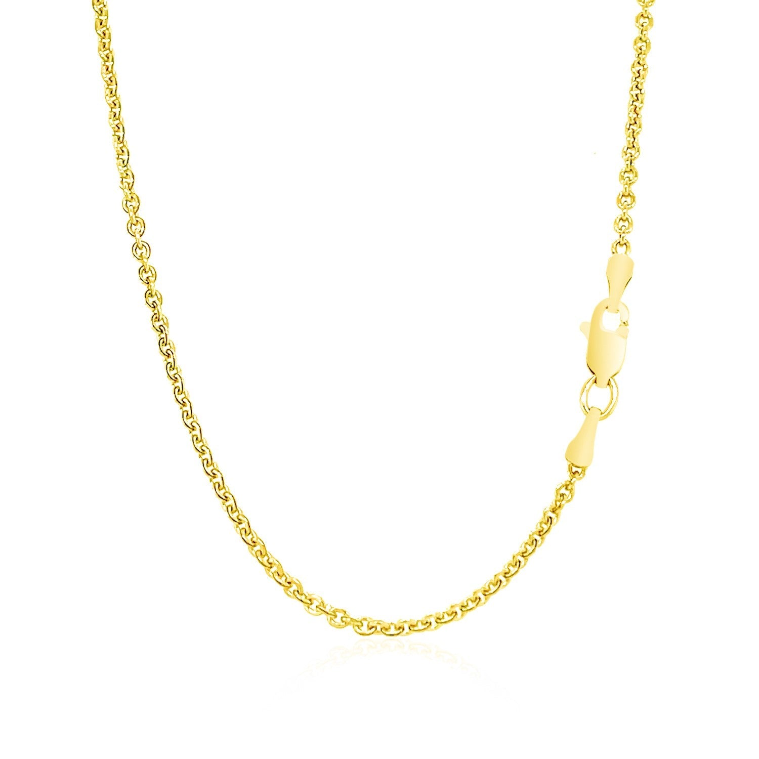 14k yellow gold Forsantina Lite Cable Link Chain 1.9mm necklace with lobster clasp Bids.com on Tampa Home & Garden Store
