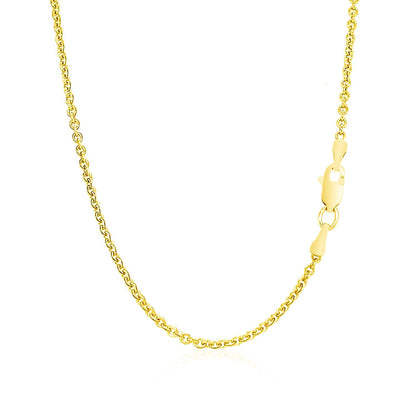 14k yellow gold Forsantina Lite Cable Link Chain 1.9mm necklace with lobster clasp Bids.com on Tampa Home & Garden Store