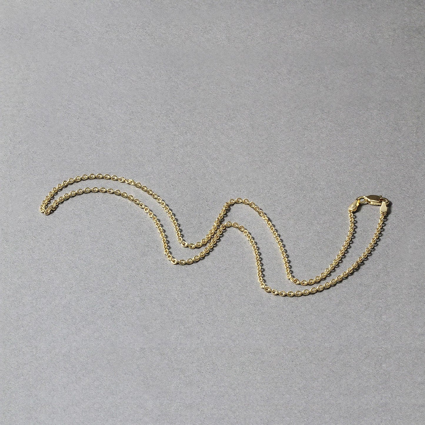 14k yellow gold Forsantina Lite cable link chain necklace 1.9mm by Bids.com on Tampa Home & Garden Store
