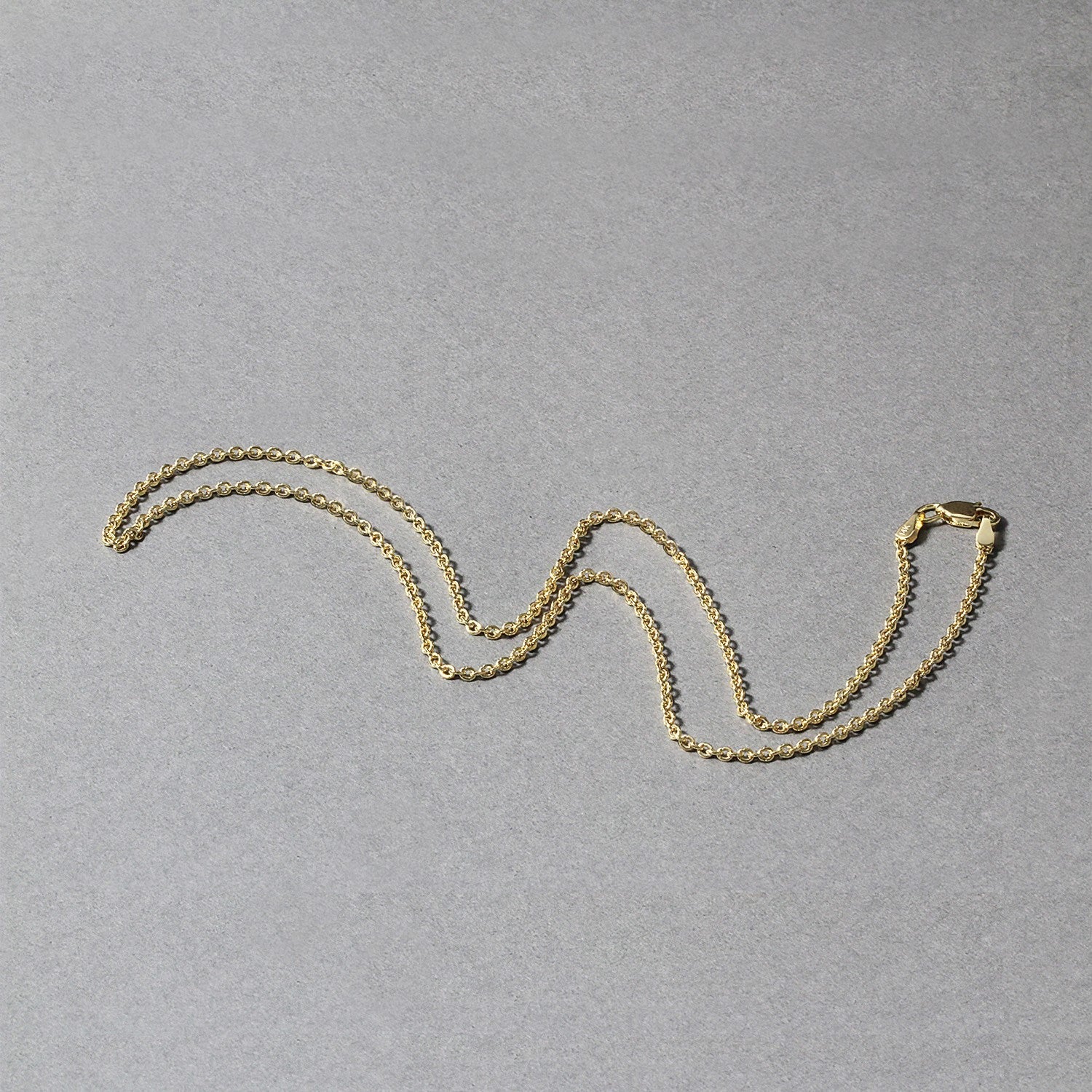 14k yellow gold Forsantina Lite cable link chain necklace 1.9mm by Bids.com on Tampa Home & Garden Store