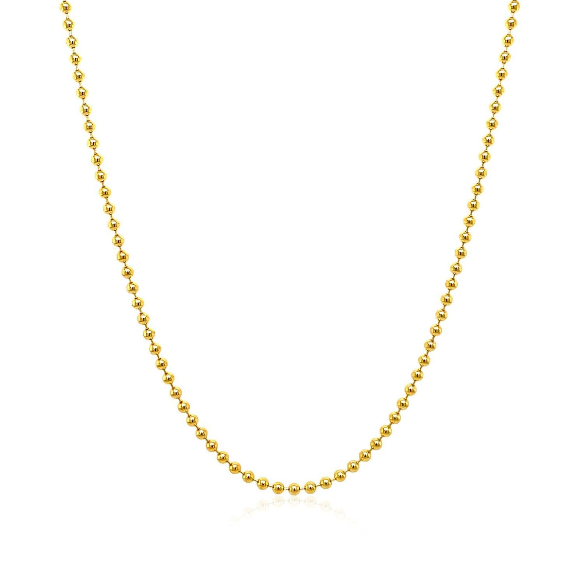 18k yellow gold bead chain necklace 1.5mm Bids.com on Tampa Home & Garden Store