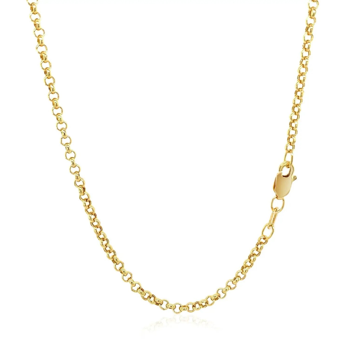 Rolo chain necklace 2.3mm 14k yellow gold by Bids.com lobster clasp on Tampa Home & Garden Store