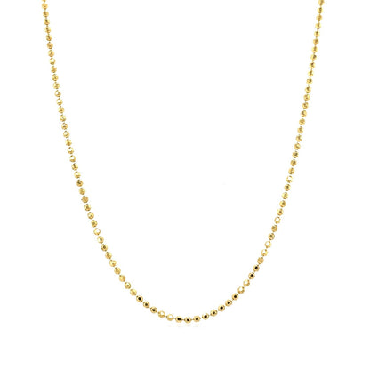 14k yellow gold diamond-cut bead chain necklace 1.2mm by Bids.com on Tampa Home & Garden Store