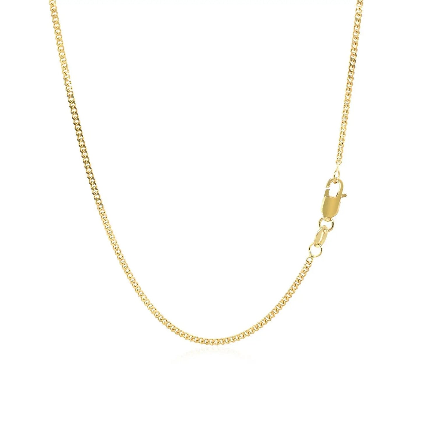 14k yellow gold gourmette chain necklace 1.5mm with lobster clasp by Bids.com on Tampa Home & Garden Store
