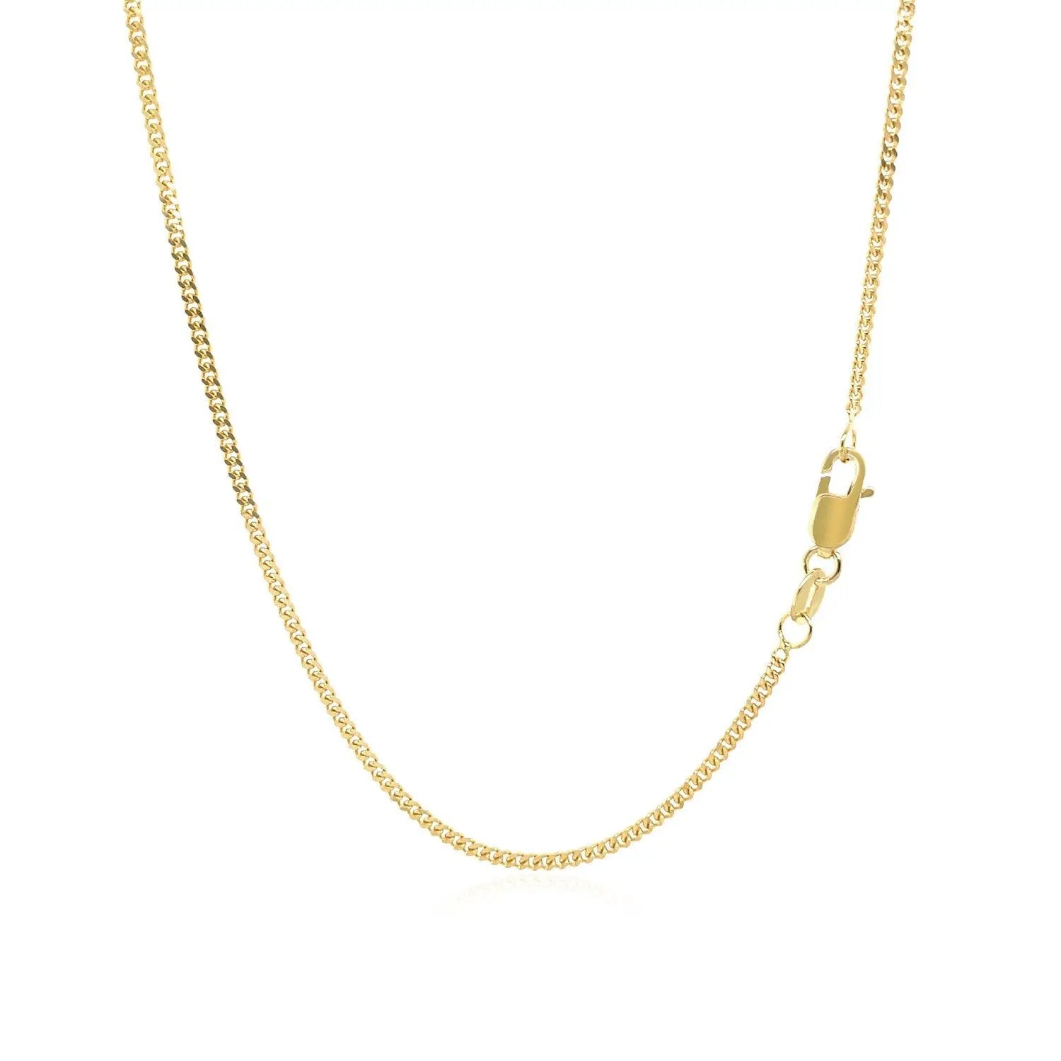 14k yellow gold gourmette chain necklace 1.5mm with lobster clasp by Bids.com on Tampa Home & Garden Store