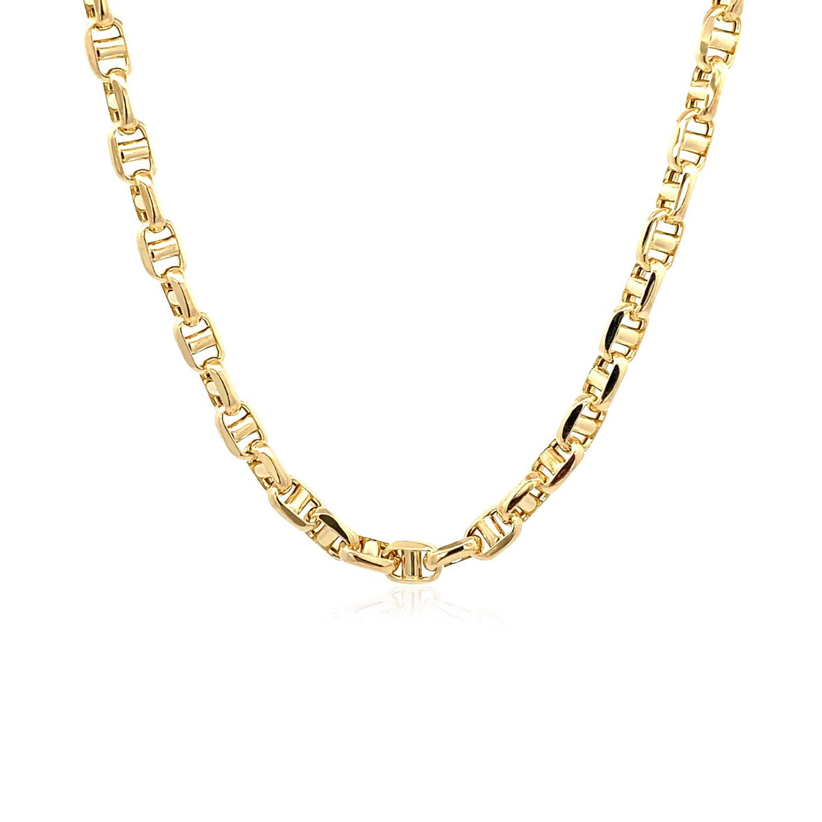 14k yellow gold anchor chain necklace, 4.5mm width on Tampa Home & Garden Store
