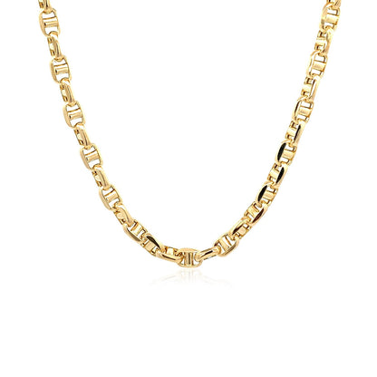 14k yellow gold anchor chain necklace, 4.5mm width on Tampa Home & Garden Store