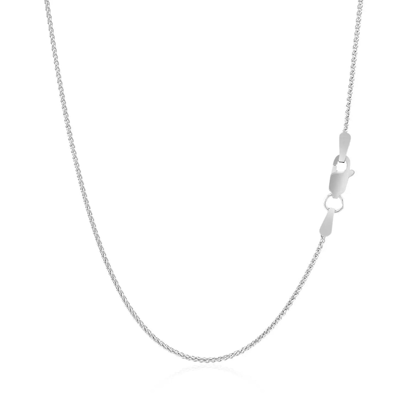 14k white gold round wheat chain necklace 1.0mm by Bids.com lobster clasp on Tampa Home & Garden Store