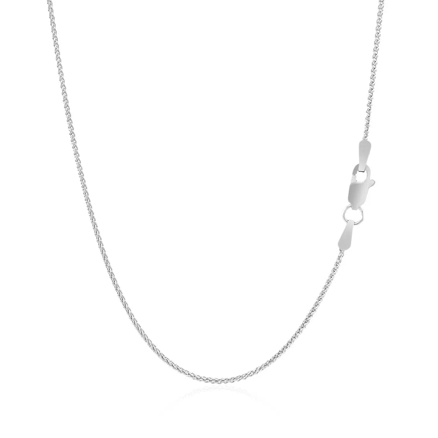 14k white gold round wheat chain necklace 1.0mm by Bids.com lobster clasp on Tampa Home & Garden Store