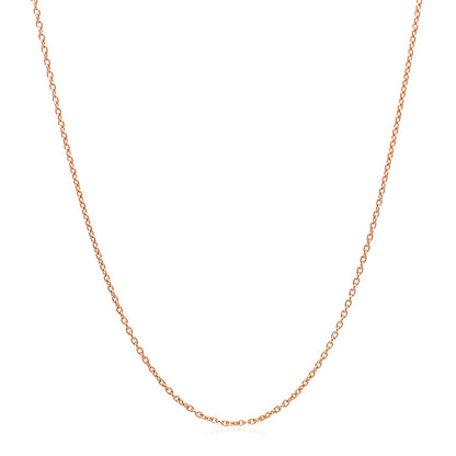 14k rose gold oval cable chain necklace 0.97mm by Bids.com on Tampa Home & Garden Store