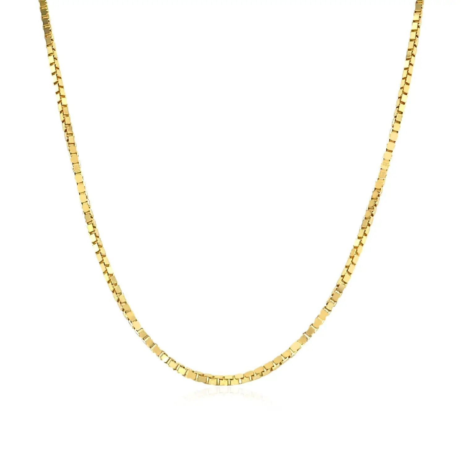 14k yellow gold classic box chain necklace 1.1mm by Bids.com on Tampa Home & Garden Store