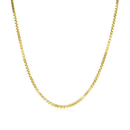 14k yellow gold classic box chain necklace 1.1mm by Bids.com on Tampa Home & Garden Store