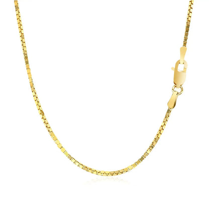 14k yellow gold classic box chain necklace 1.1mm width Bids.com on Tampa Home & Garden Store