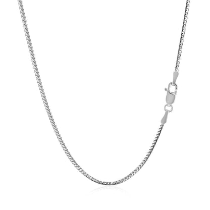 14k white gold Franco chain necklace 1.2mm by Bids.com with lobster clasp on Tampa Home & Garden Store