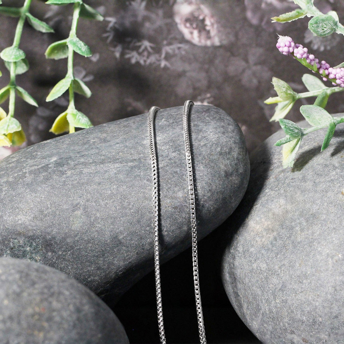 14k white gold Franco chain necklace 1.2mm by Bids.com on Tampa Home & Garden Store