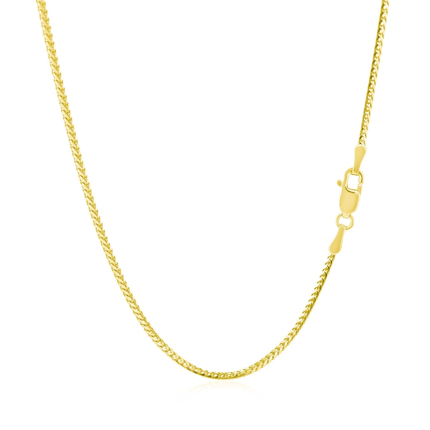 14k yellow gold Franco chain necklace 1.2mm with lobster clasp by Bids.com on Tampa Home & Garden Store