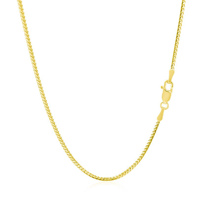 14k yellow gold Franco chain necklace 1.2mm with lobster clasp by Bids.com on Tampa Home & Garden Store
