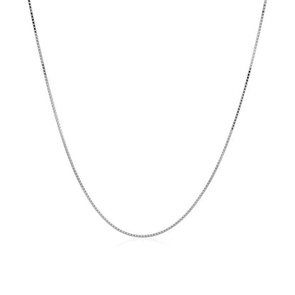 14k white gold classic box chain necklace 0.6mm by Bids.com on Tampa Home & Garden Store