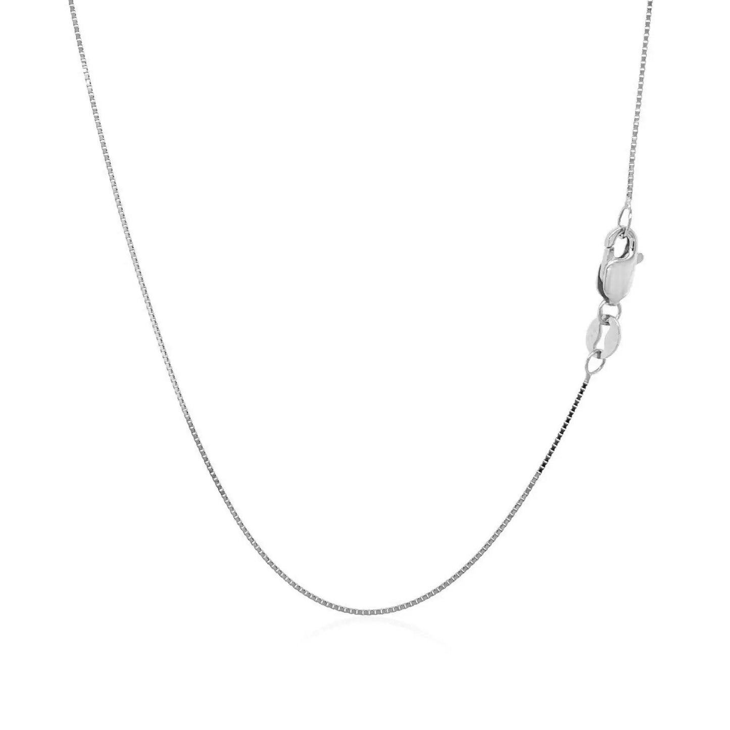 14k white gold box chain necklace 0.6mm with lobster clasp by Bids.com on Tampa Home & Garden Store