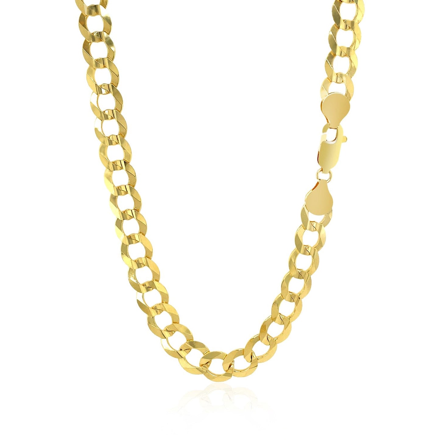 7.0mm 10k yellow gold curb chain necklace with polished links Bids.com on Tampa Home & Garden Store