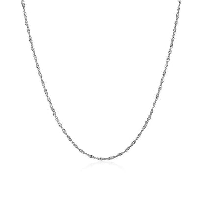 14k white gold Singapore chain necklace 1.0mm by Bids.com on Tampa Home & Garden Store