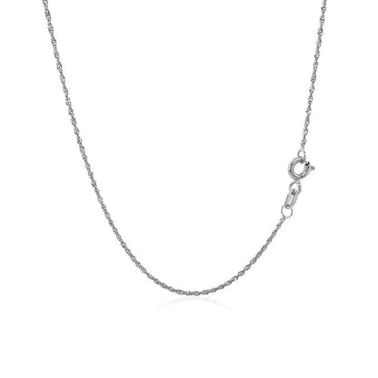 14k white gold Singapore chain necklace 1.0mm with lobster clasp Bids.com on Tampa Home & Garden Store