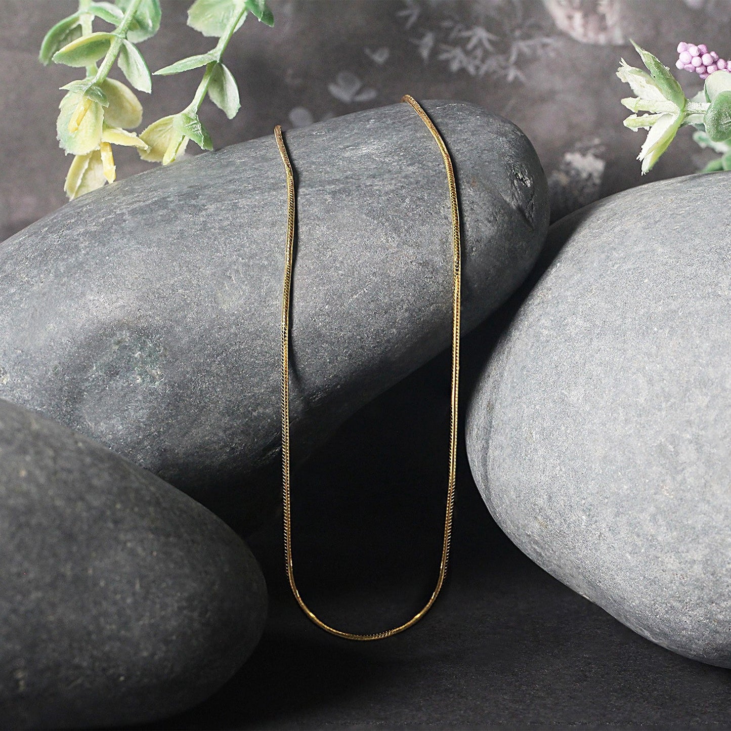 Two 14k yellow gold round snake chain necklaces 0.9mm by Bids.com on Tampa Home & Garden Store