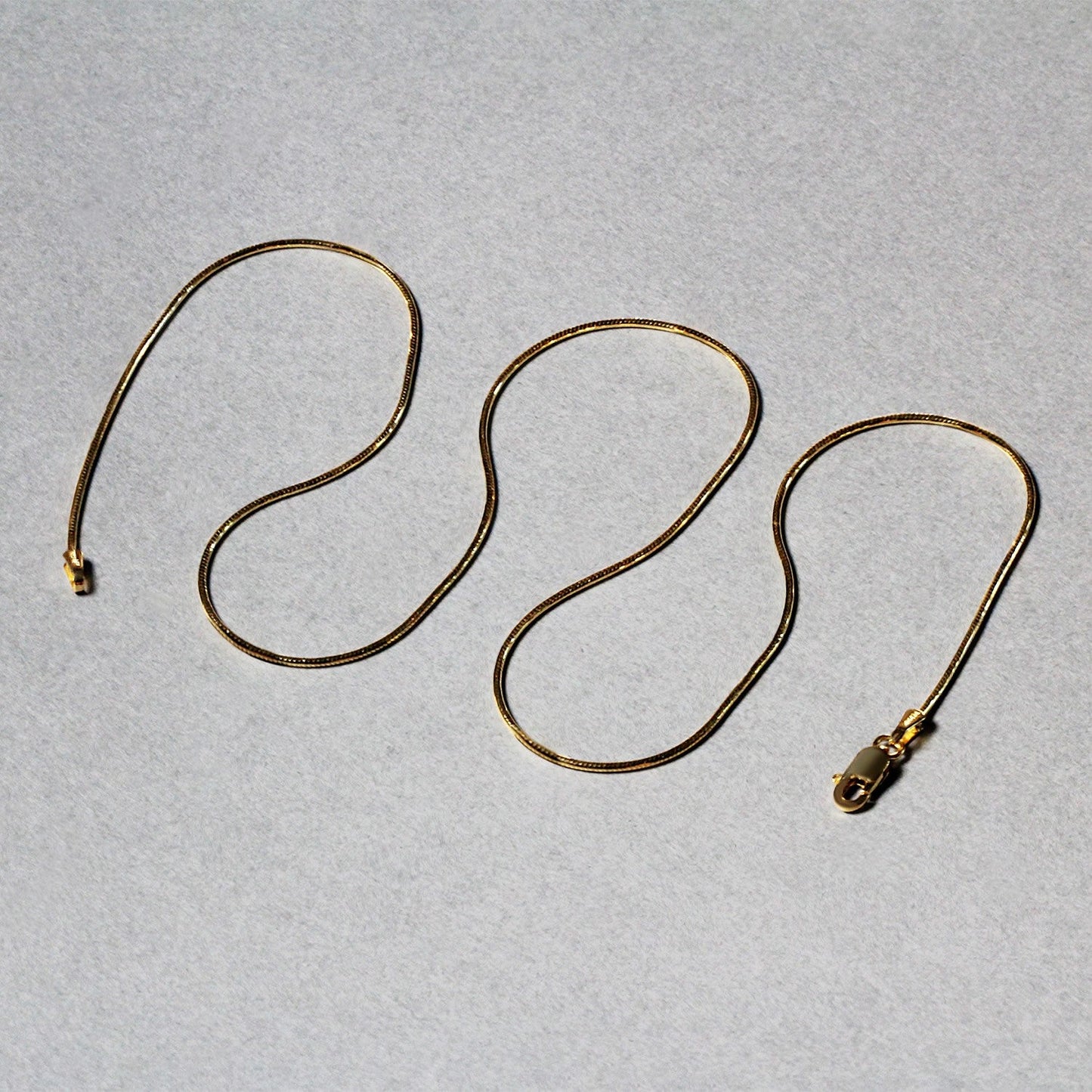 14k yellow gold round snake chain necklace 0.9mm set of three on Tampa Home & Garden Store