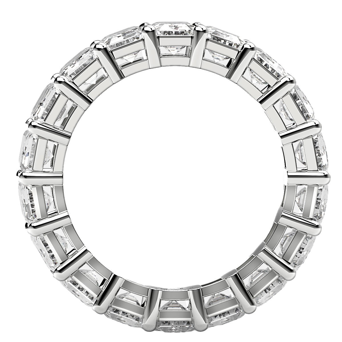 Emerald-cut lab grown diamond eternity ring in 14k white gold, 8 cttw FG/VS2 by Bids.com on Tampa Home & Garden Store