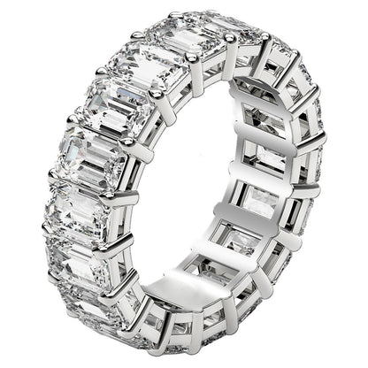 Emerald-cut lab grown diamond eternity ring in 14k white gold, 8 cttw FG/VS2, Bids.com on Tampa Home & Garden Store