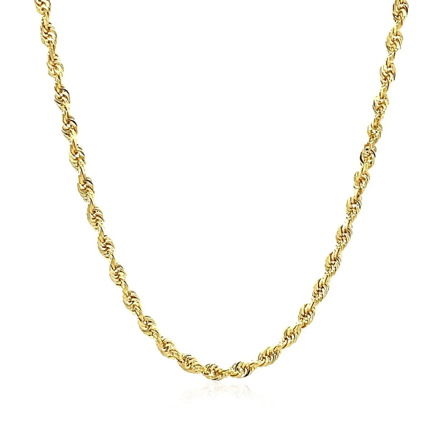 2.75mm 14k yellow gold solid diamond cut rope chain necklace Bids.com on Tampa Home & Garden Store