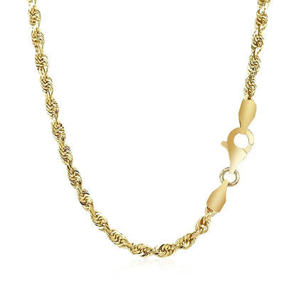 2.75mm 14k yellow gold solid diamond-cut rope chain necklace Bids.com on Tampa Home & Garden Store