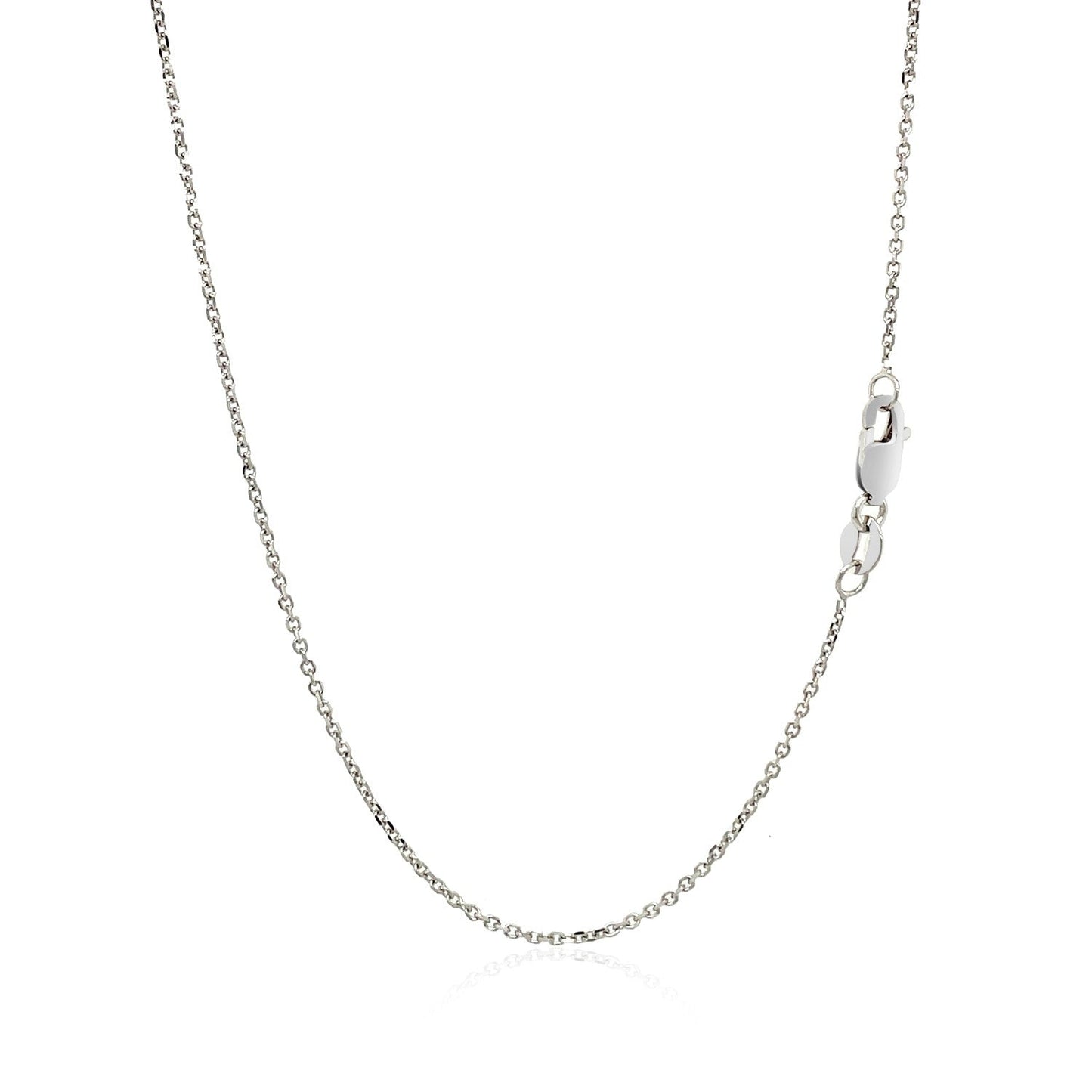 Necklace 10k White Gold Cable Chain 1.1mm with lobster clasp by Bids.com on Tampa Home & Garden Store