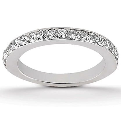 14k white gold pavé diamond wedding ring band half-around by Bids.com on Tampa Home & Garden Store