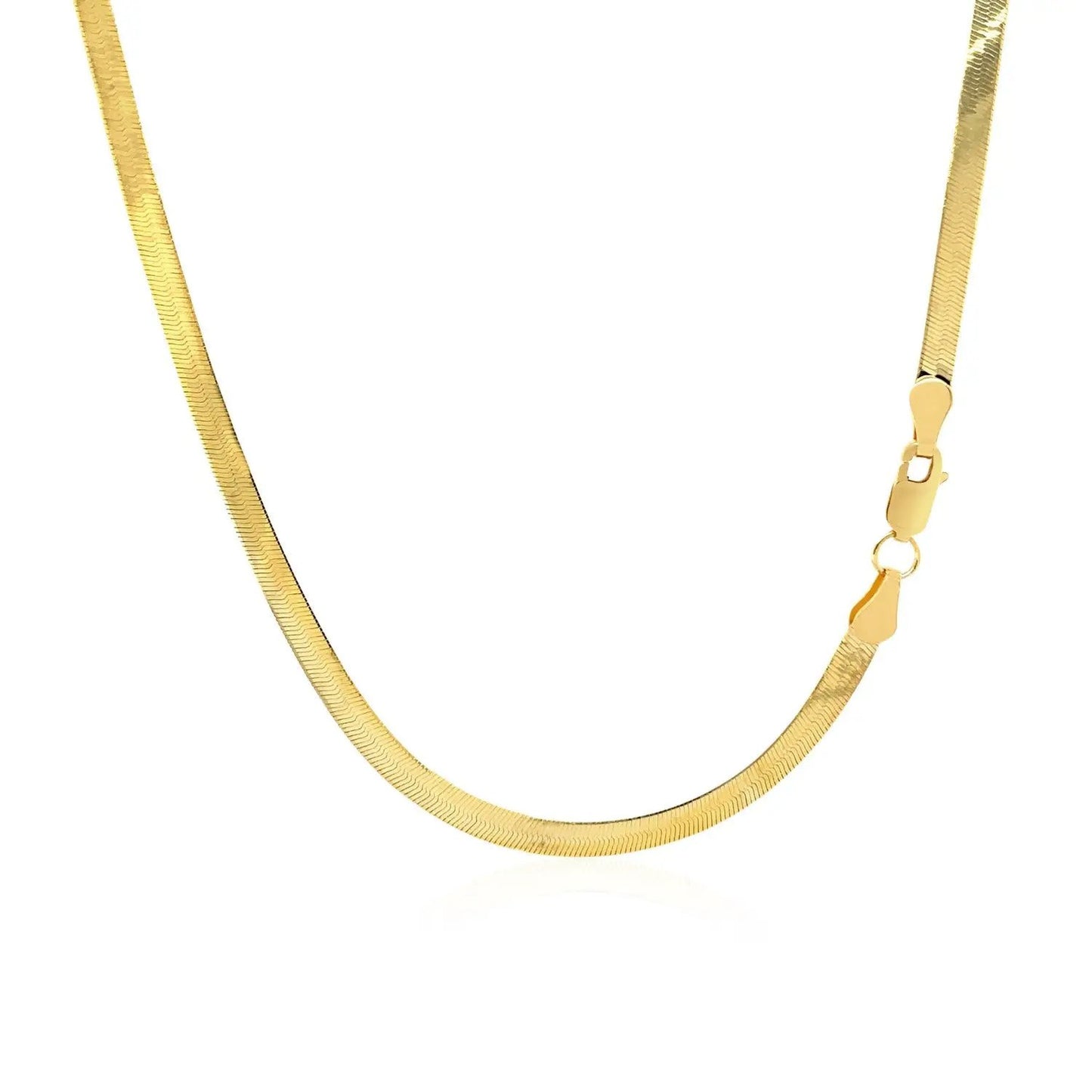 3.0mm 14k yellow gold super-flex herringbone necklace with lobster clasp by Bids.com on Tampa Home & Garden Store