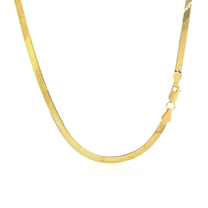3.0mm 14k yellow gold super-flex herringbone necklace with lobster clasp by Bids.com on Tampa Home & Garden Store