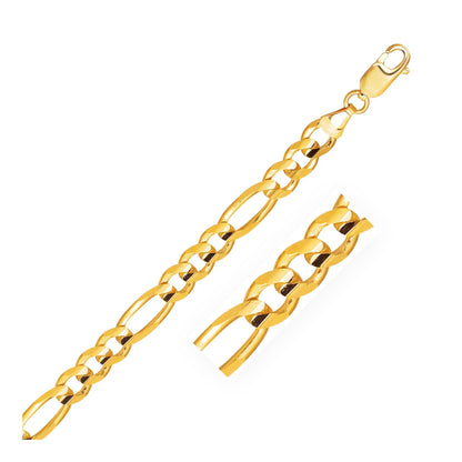 7.0mm 14k yellow gold solid Figaro chain necklace with lobster clasp on Tampa Home & Garden Store