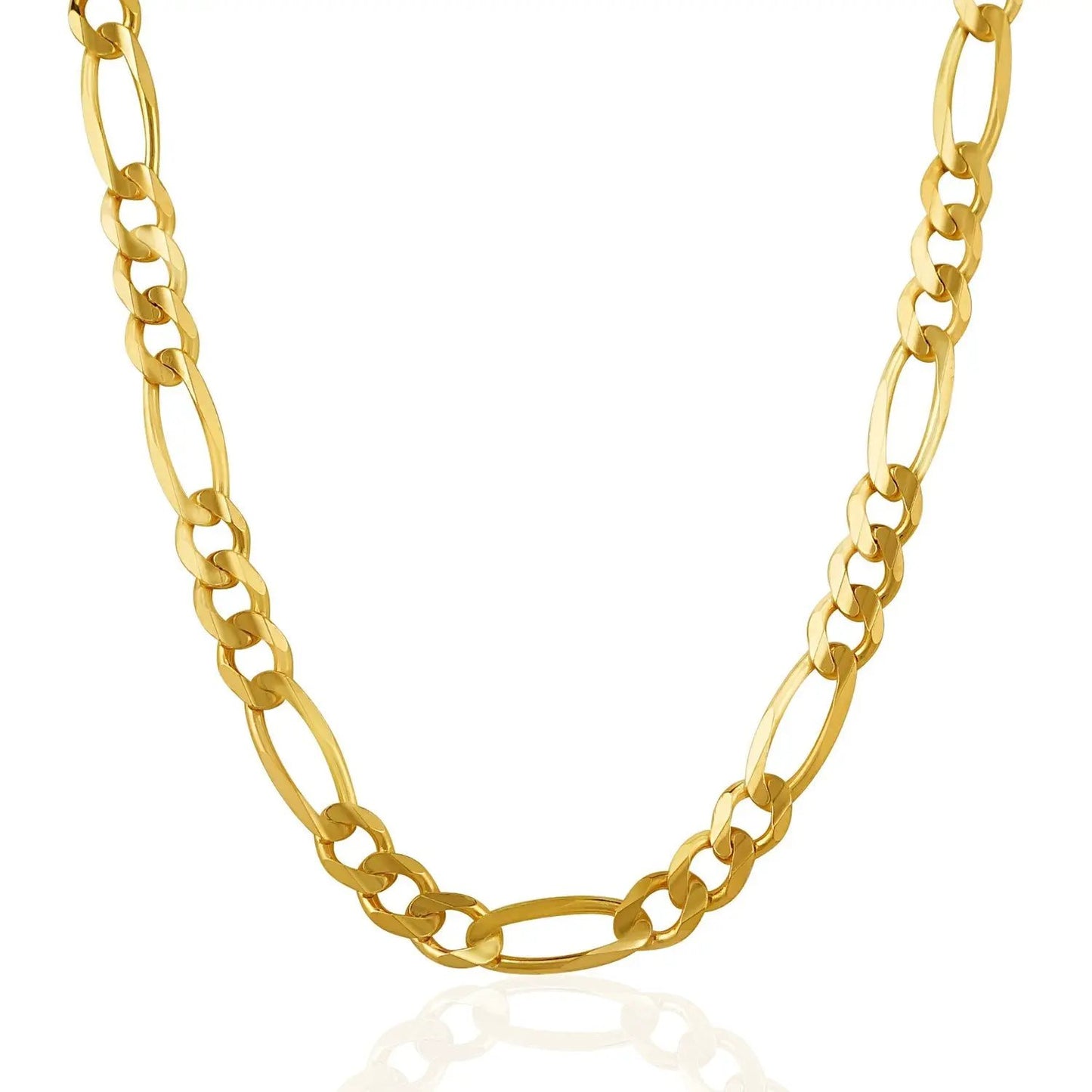 7.0mm 14k yellow gold solid Figaro chain necklace by Bids.com on Tampa Home & Garden Store