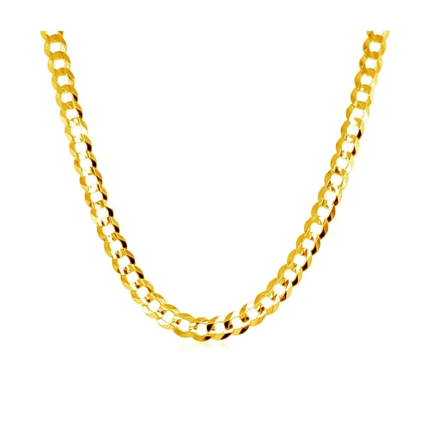 3.6mm 14k yellow gold solid curb chain necklace by Bids.com on Tampa Home & Garden Store
