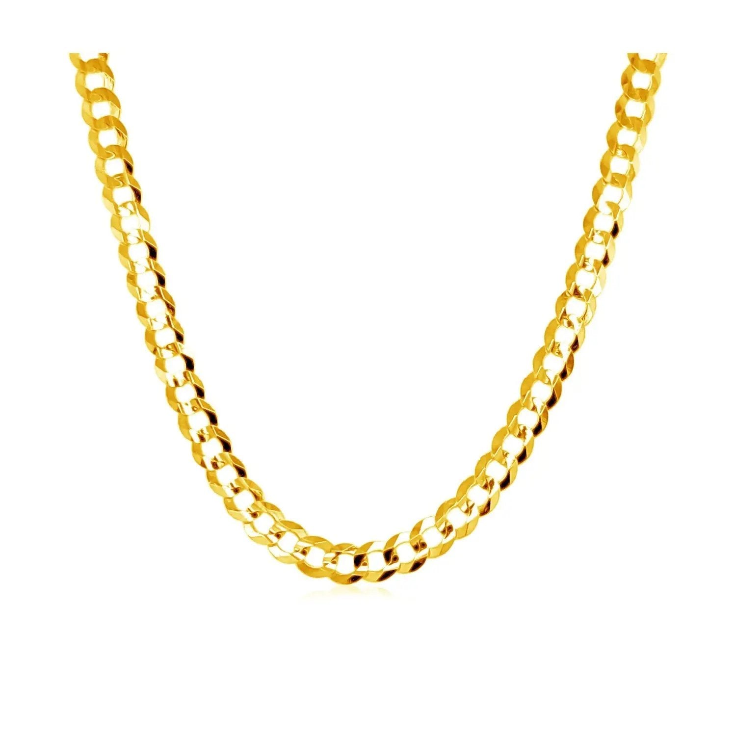 3.6mm 14k yellow gold solid curb chain necklace by Bids.com on Tampa Home & Garden Store