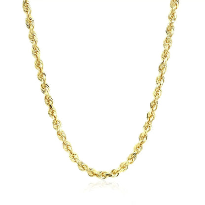 3.5mm 10k yellow gold solid diamond-cut rope chain necklace by Bids.com on Tampa Home & Garden Store