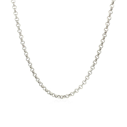 2.3mm 14k white gold rolo chain necklace on Tampa Home & Garden Store