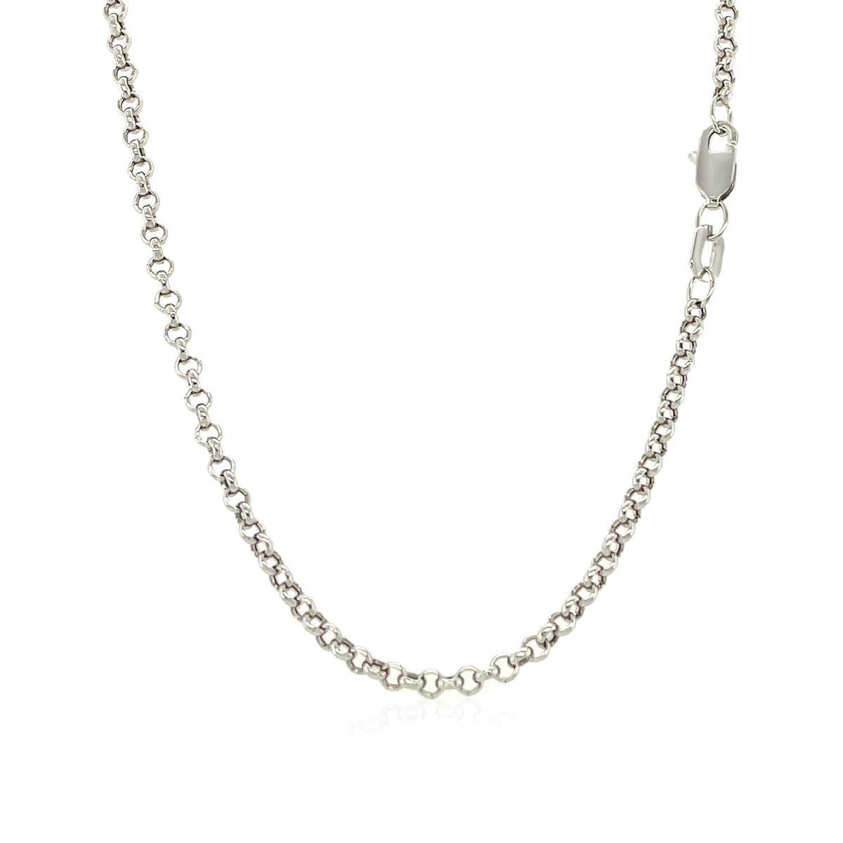 2.3mm 14k white gold rolo chain necklace with lobster clasp on Tampa Home & Garden Store