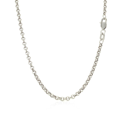 2.3mm 14k white gold rolo chain necklace with lobster clasp on Tampa Home & Garden Store