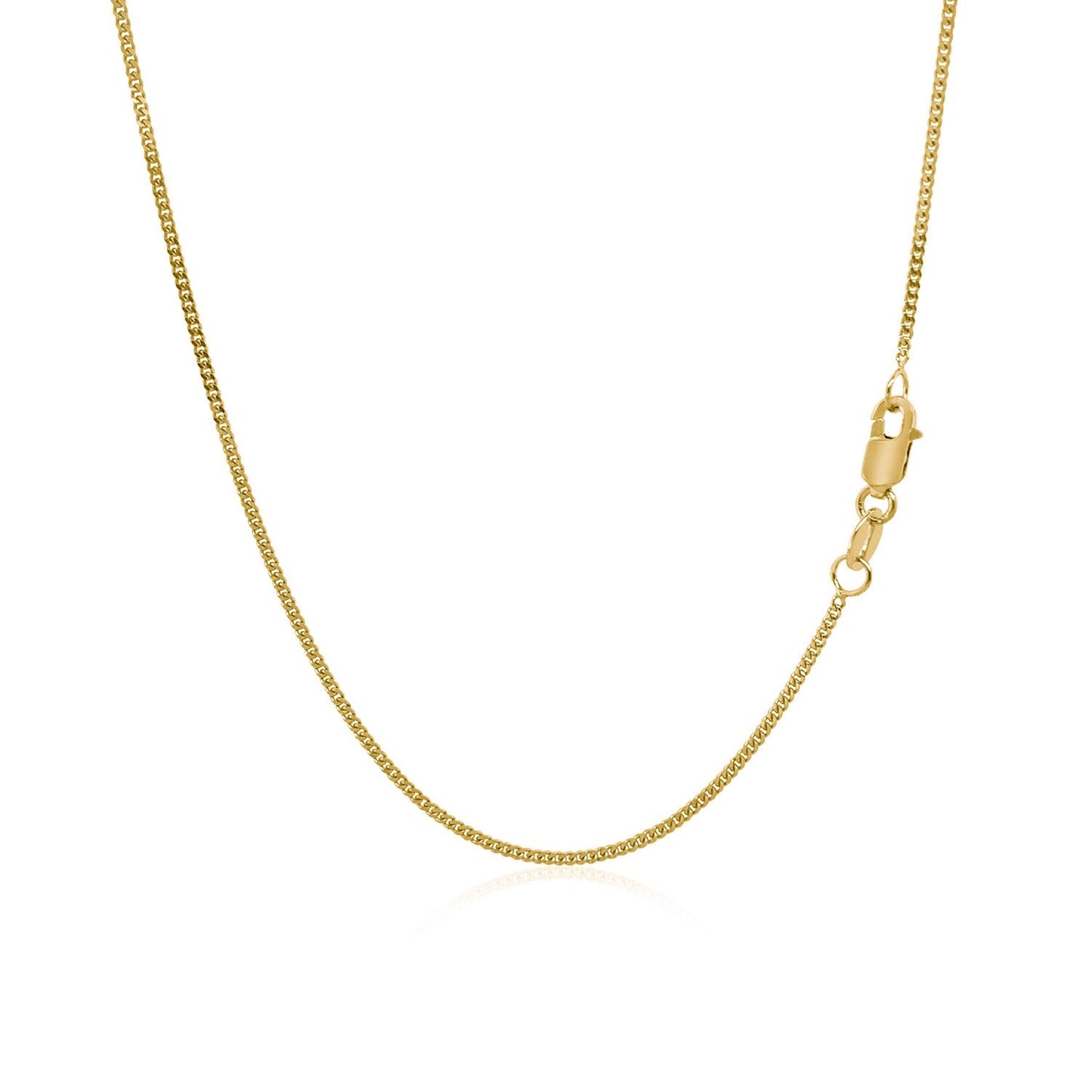 14k yellow gold Gourette chain necklace 1.0mm by Bids.com with lobster clasp on Tampa Home & Garden Store